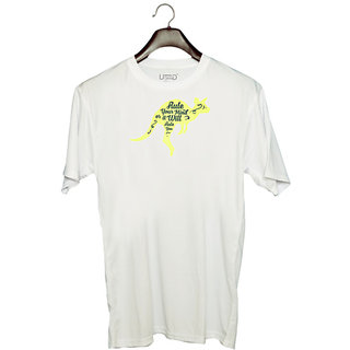                       UDNAG Unisex Round Neck Graphic 'Rule | Rule your mind or it will rule you' Polyester T-Shirt White                                              