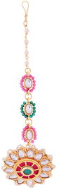 Om jewels Gold Plated Traditional Designe Maangtikka Bor  Wedding Jewellery For Women Girl