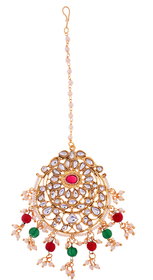 Om jewels Gold Plated Traditional Designe Maangtikka Wedding Jewellery For Women Girl