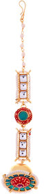 Om jewels Gold Plated Traditional Designe Maangtikka Bor  Wedding Jewellery For Women Girl