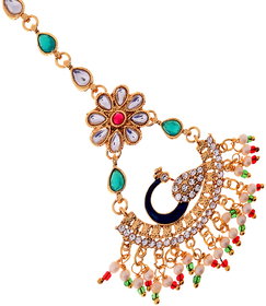 Om jewels Gold Plated Traditional Designe Maangtikka Wedding Jewellery For Women Girl