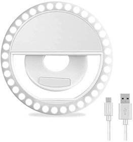 Rechargeable Selfie Enhancing Portable Ring Light with 3 Modes and Thirty Six LED for Making Like and TIK-Tok Videos