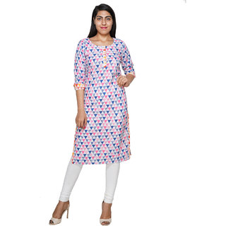                       YES TEN Cotton check Kurti                                              