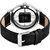 Lorenz Black Leather Strap  Transparent Stylish White Dial Analogue Watch for Men  3096K