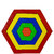 Hexagon puzzle - Size and Shape Sorter
