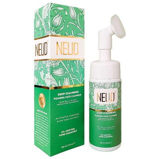                       NEUD Deep Cleansing Foaming Face Cleanser With Activated Charcoal and Aloe Vera - 1 Pack (150ml)                                              