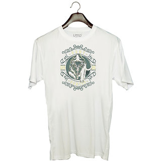                       UDNAG Unisex Round Neck Graphic 'Hunter | Hunt Or Be Hunted' Polyester T-Shirt White                                              