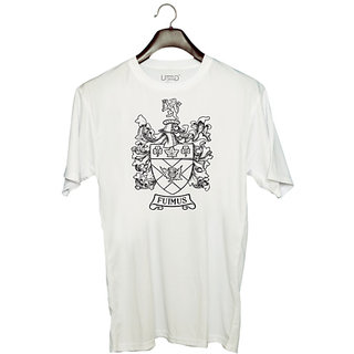                       UDNAG Unisex Round Neck Graphic 'Logo | FUIMUS' Polyester T-Shirt White                                              