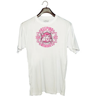                       UDNAG Unisex Round Neck Graphic 'Best Memory | Keeping Your Best Memories' Polyester T-Shirt White                                              