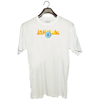 UDNAG Unisex Round Neck Graphic 'Independence Day | INDIA beauty' Polyester T-Shirt White