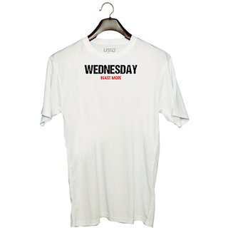                       UDNAG Unisex Round Neck Graphic 'Beast Mode | Wednesday Beast mode' Polyester T-Shirt White                                              