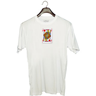                       UDNAG Unisex Round Neck Graphic 'Jack' Polyester T-Shirt White                                              