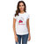 UDNAG Unisex Round Neck Graphic 'Couple | Just Married couple on red scooter' Polyester T-Shirt White