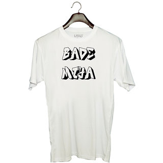                       UDNAG Unisex Round Neck Graphic 'Brother | Bade Miya' Polyester T-Shirt White                                              