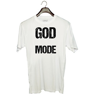                       UDNAG Unisex Round Neck Graphic 'mode' Polyester T-Shirt White                                              