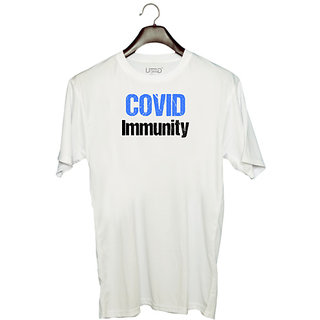                       UDNAG Unisex Round Neck Graphic 'Doctor | Please dont confuse google with a Medical degree' Polyester T-Shirt White                                              