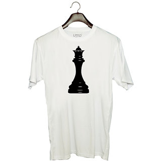                       UDNAG Unisex Round Neck Graphic 'Couple | King1' Polyester T-Shirt White                                              
