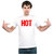 UDNAG Unisex Round Neck Graphic 'Couple | Hot' Polyester T-Shirt White