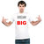 UDNAG Unisex Round Neck Graphic 'Dream Big' Polyester T-Shirt White