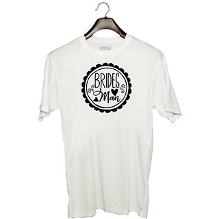                       UDNAG Unisex Round Neck Graphic 'Bride | Brides mom' Polyester T-Shirt White                                              