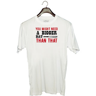                       UDNAG Unisex Round Neck Graphic 'Baseball | You might need' Polyester T-Shirt White                                              