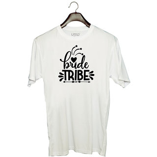                      UDNAG Unisex Round Neck Graphic 'Bride | Bride tribee' Polyester T-Shirt White                                              