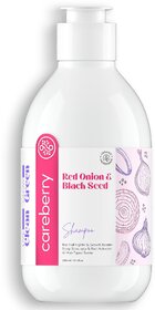 Careberry (ORGANIC) Red Onion  Black Seed Stimulating Shampoo for Hair fall control  Hair  Scalp Care