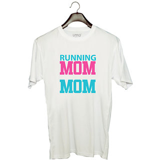                       UDNAG Unisex Round Neck Graphic 'Mother | im a' Polyester T-Shirt White                                              