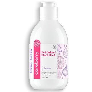 Careberry (ORGANIC) Red Onion  Black Seed Stimulating Shampoo for Hair fall control  Hair  Scalp Care