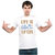 UDNAG Unisex Round Neck Graphic 'Flip Flops | Life is better' Polyester T-Shirt White