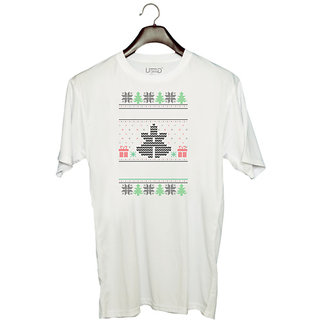                       UDNAG Unisex Round Neck Graphic 'Illustration | Template 46' Polyester T-Shirt White                                              