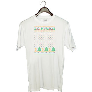                       UDNAG Unisex Round Neck Graphic 'Illustration | Template 31' Polyester T-Shirt White                                              