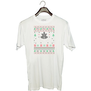                       UDNAG Unisex Round Neck Graphic 'Illustration | Template 19' Polyester T-Shirt White                                              