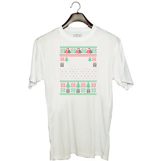                       UDNAG Unisex Round Neck Graphic 'Illustration | Template 2' Polyester T-Shirt White                                              