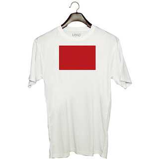                       UDNAG Unisex Round Neck Graphic '| Red Background' Polyester T-Shirt White                                              