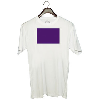                       UDNAG Unisex Round Neck Graphic '| Purple Background' Polyester T-Shirt White                                              