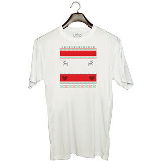                       UDNAG Unisex Round Neck Graphic 'Templete' Polyester T-Shirt White                                              