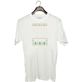                       UDNAG Unisex Round Neck Graphic '| Template 39' Polyester T-Shirt White                                              