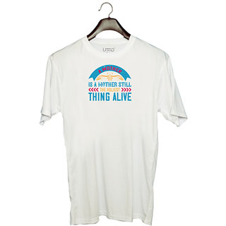                       UDNAG Unisex Round Neck Graphic 'Mother | A mother is a mother still, the holiest thing alive' Polyester T-Shirt White                                              