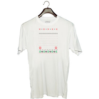                       UDNAG Unisex Round Neck Graphic '| Template 18' Polyester T-Shirt White                                              