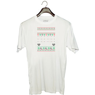                      UDNAG Unisex Round Neck Graphic '| Template 15' Polyester T-Shirt White                                              
