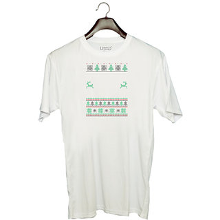                       UDNAG Unisex Round Neck Graphic '| Template 14' Polyester T-Shirt White                                              