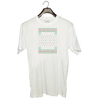                       UDNAG Unisex Round Neck Graphic '| Template 8' Polyester T-Shirt White                                              