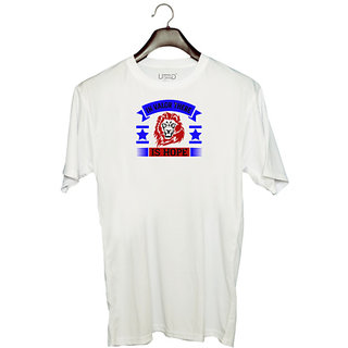                       UDNAG Unisex Round Neck Graphic 'Hope | In valor there is hope' Polyester T-Shirt White                                              