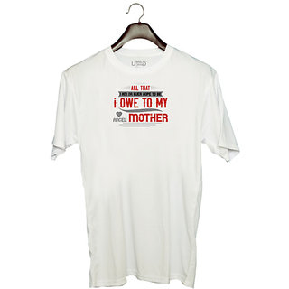                       UDNAG Unisex Round Neck Graphic 'Cameraman | All that I am or ever hope to be' Polyester T-Shirt White                                              