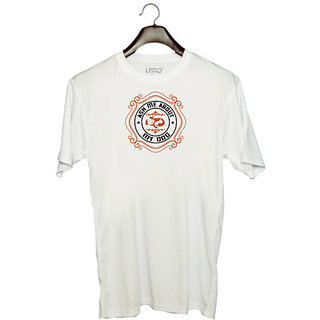                       UDNAG Unisex Round Neck Graphic 'Dog | Ask Me About My Dog' Polyester T-Shirt White                                              