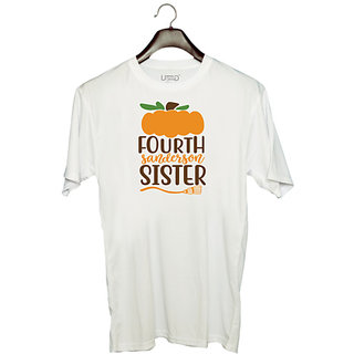                       UDNAG Unisex Round Neck Graphic 'Witch | fourth sanderson sister' Polyester T-Shirt White                                              
