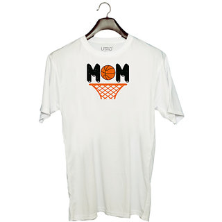                       UDNAG Unisex Round Neck Graphic 'Mother | mom copy 2' Polyester T-Shirt White                                              