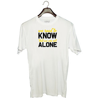                       UDNAG Unisex Round Neck Graphic 'Books | We read' Polyester T-Shirt White                                              