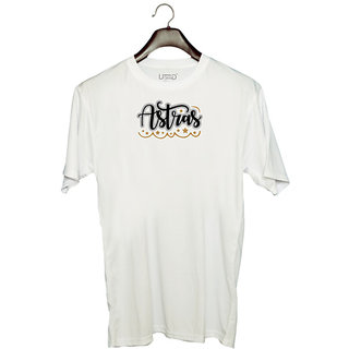                       UDNAG Unisex Round Neck Graphic 'Astras | astras' Polyester T-Shirt White                                              